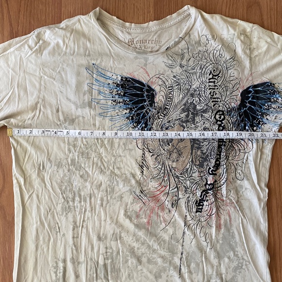 ❤️ Monarchy Los Angeles Distressed Graphic Tee Size XXL - Picture 5 of 7